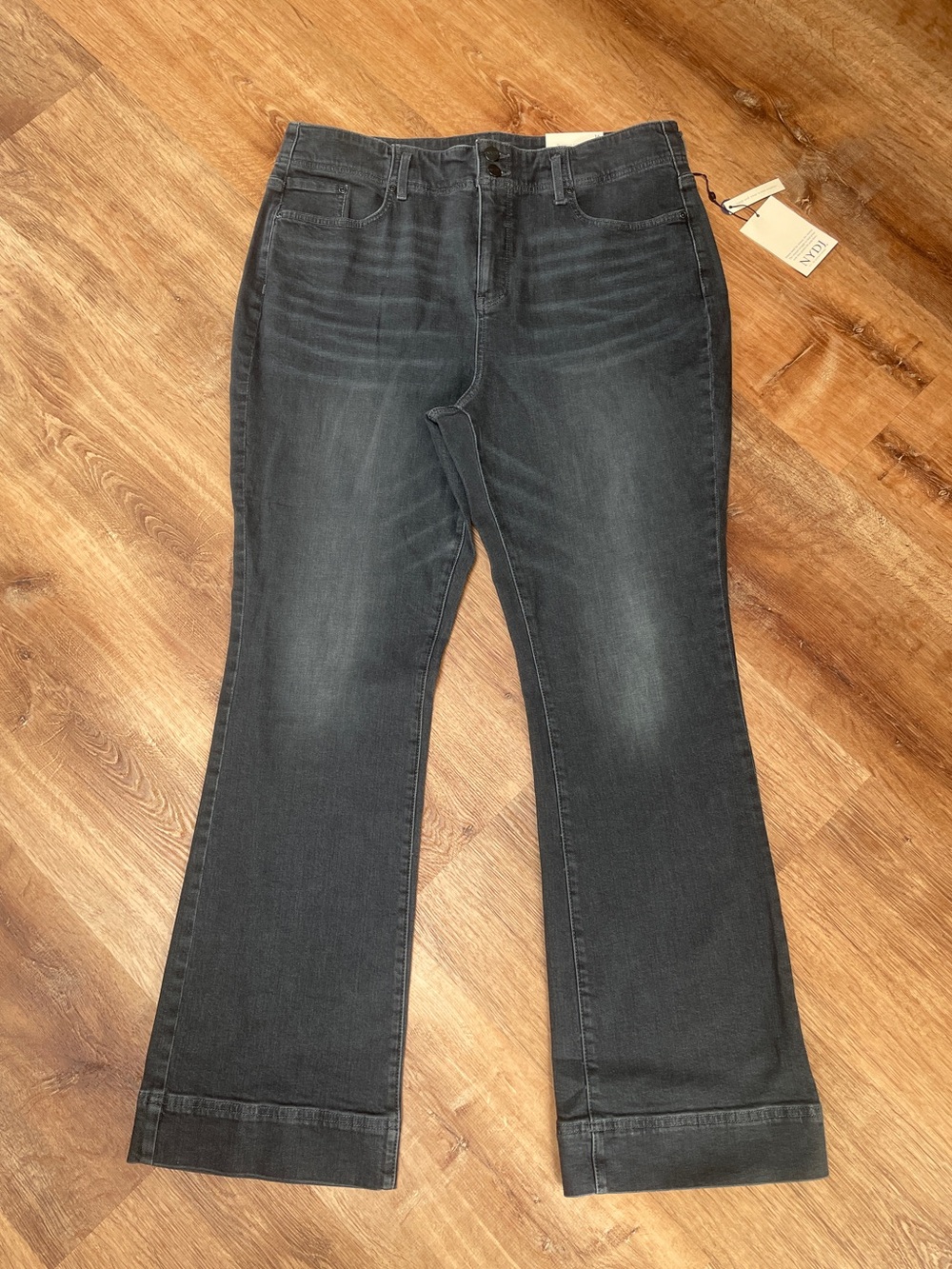 NYDJ Barbara Bootcut Jeans Size 16 Gray/Blue Graphite NWT NEW